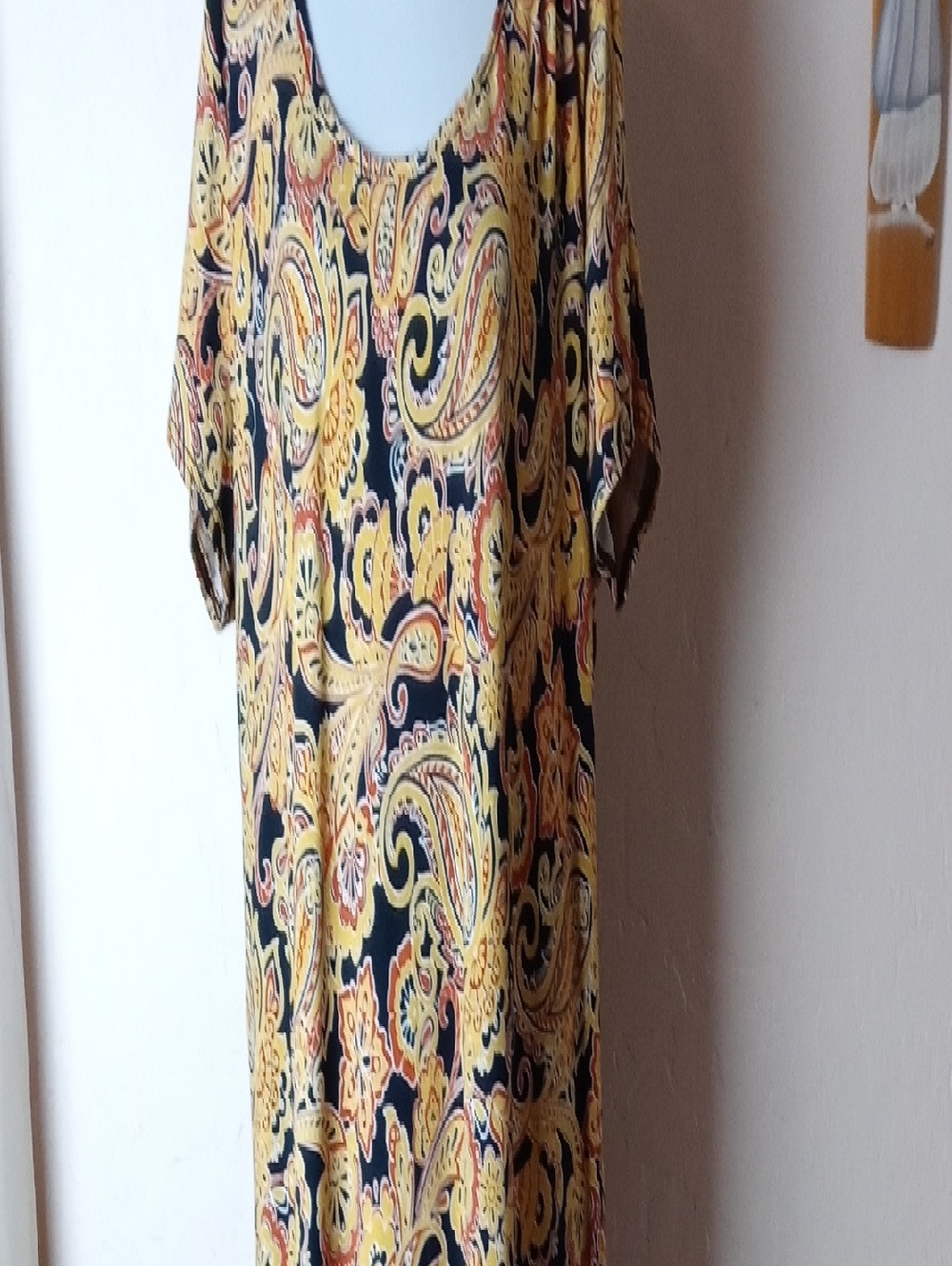 C'est La Vie Yellow Paisley Maxi Dress